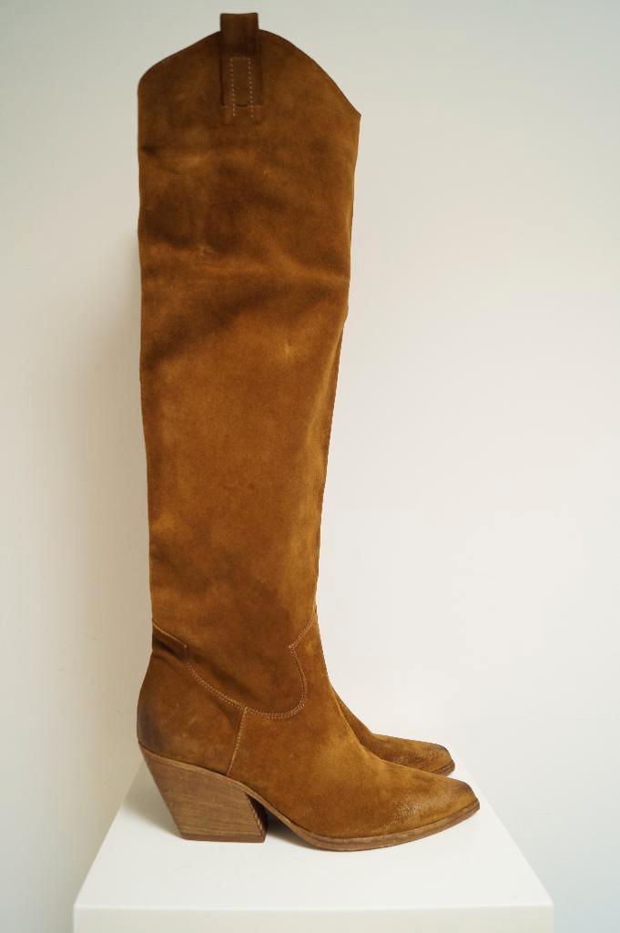 *NIEUW* ELENA IACHI Hoge Laarzen Maat 38.5, Kleding | Dames, Schoenen, Nieuw, Hoge laarzen, Bruin, Verzenden