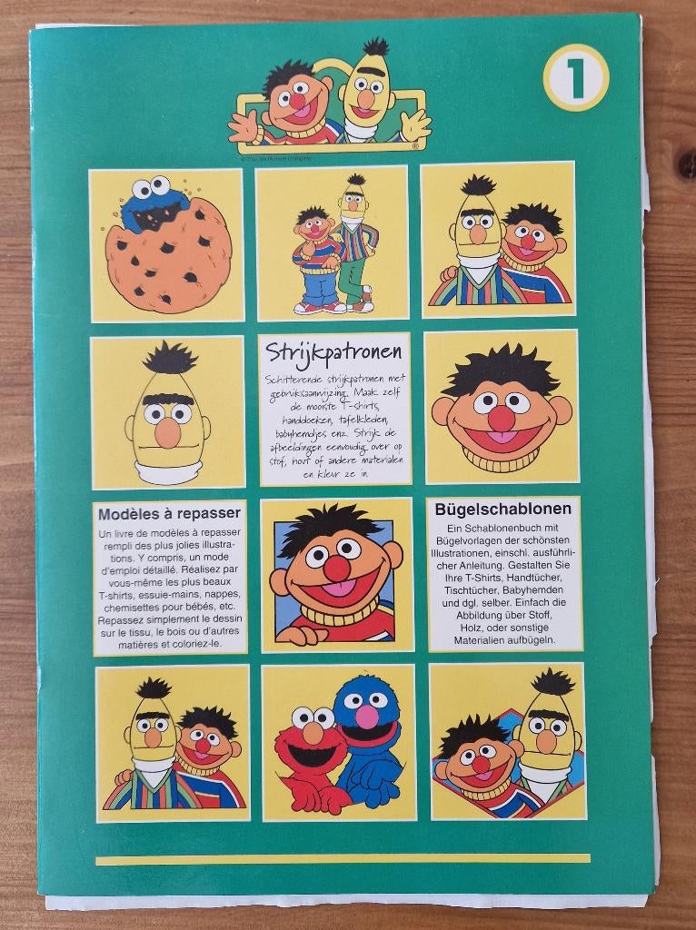 Sesamstraat strijkpatronen zgan, Ophalen of Verzenden, Zo goed als nieuw