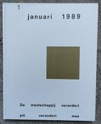1 januari 1989 De maatschappij verandert ptt verandert mee, Ophalen of Verzenden, 20e eeuw of later, Zo goed als nieuw