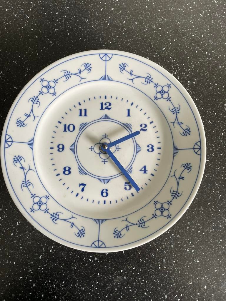 Wandklok jaeger porcelein €7,50, Antiek en Kunst, Ophalen of Verzenden
