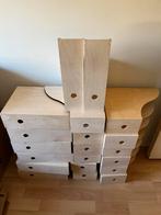 Mooie  houten lectuurbak casette voor tijdschriften 20 s, Ophalen, 1 of 2 laden, 50 tot 100 cm, Zo goed als nieuw