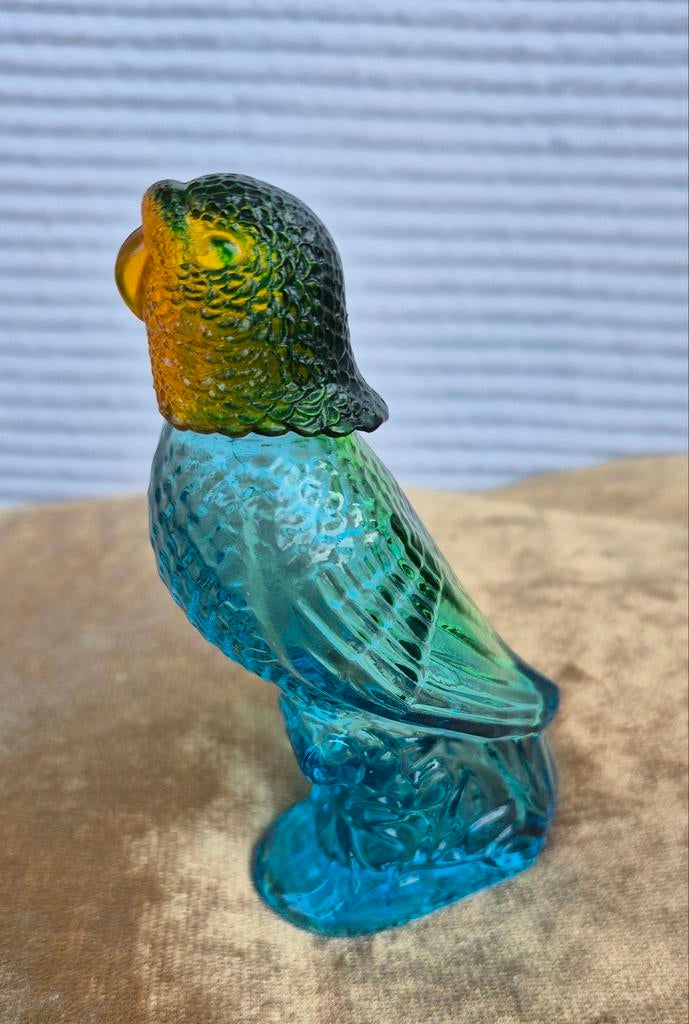 Avon parkiet parfumflesje, jaren '70 vintage, Verzamelen, Parfumverzamelingen, Gebruikt, Parfumfles, Ophalen of Verzenden