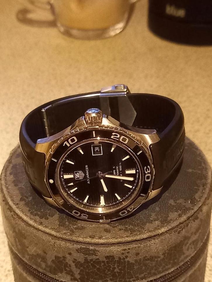 Tag Heuer Aquaracer 500m Calibre 5 Automaat 41mm, Sieraden, Tassen en Uiterlijk, Horloges | Heren, Gebruikt, Polshorloge, TAG Heuer