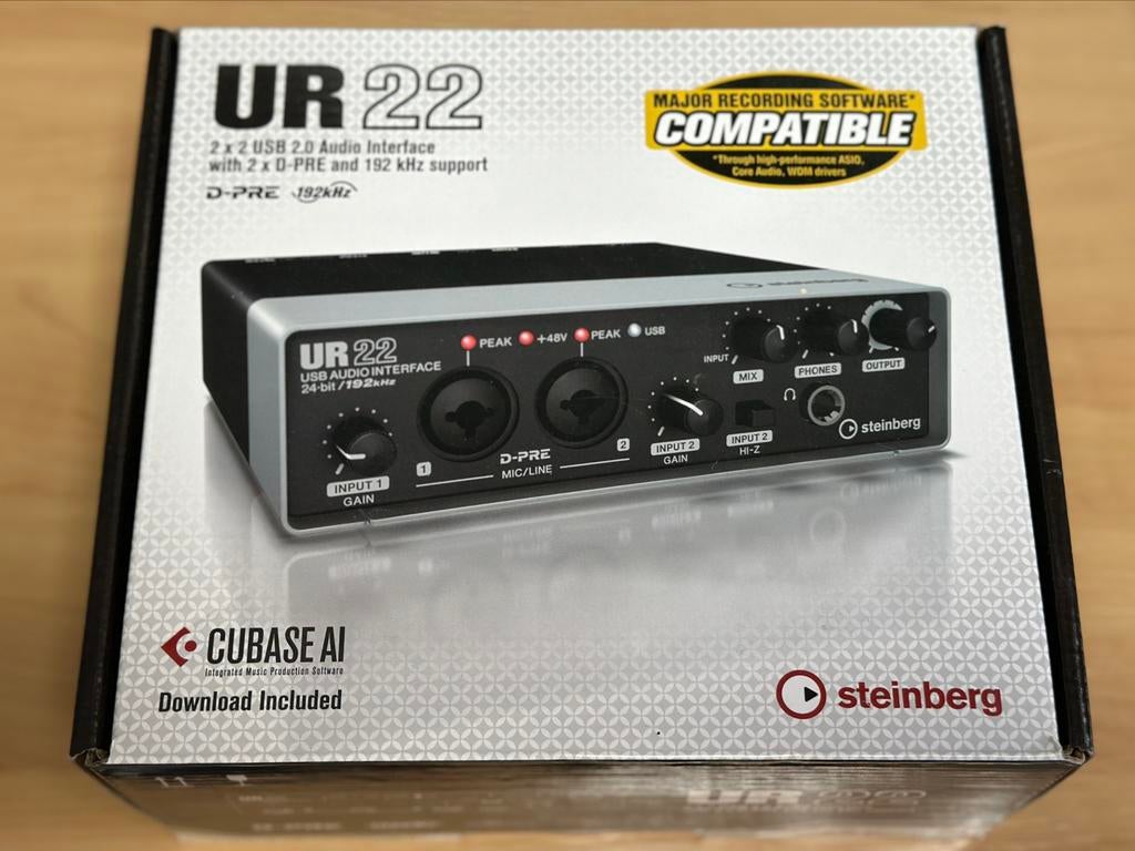Steinberg UR22 USB Audio Interface, Muziek en Instrumenten, Overige Muziek en Instrumenten, Zo goed als nieuw, Ophalen of Verzenden