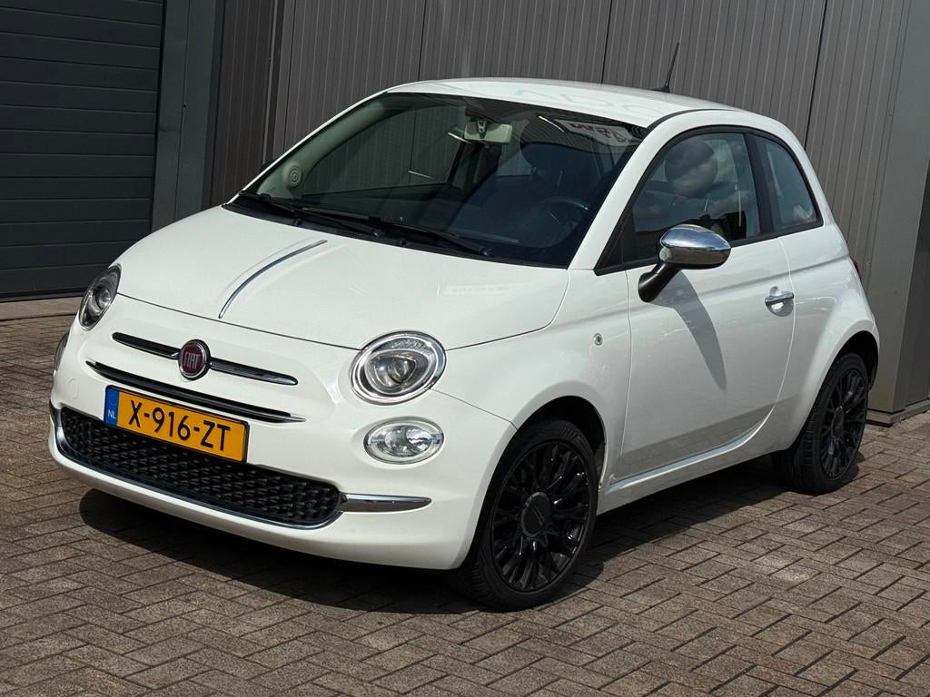 Fiat 500 1.2 Lounge | Leder | Navigatie | APK 17-04-2028, Voorwielaandrijving, Gebruikt, 4 stoelen, Wit
