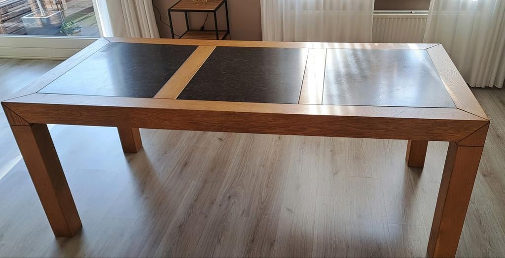 Eettafel 200x90, Huis en Inrichting, Tafels | Eettafels, Ophalen, 50 tot 100 cm, Zo goed als nieuw, Vijf personen of meer