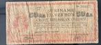 Suriname, zilverbon 50 cent, 1940, zeer zeldzaam!, Postzegels en Munten, Bankbiljetten | Nederland, Ophalen