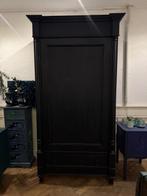 Antieke garderobekast, vintage kast, oude ééndeurskast VdlM, Huis en Inrichting, Ophalen, 100 tot 150 cm, Eikenhout, Zo goed als nieuw