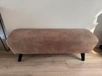 Hocker taupe bruin Leenbakker, Ophalen of Verzenden, Zo goed als nieuw, Rechthoekig