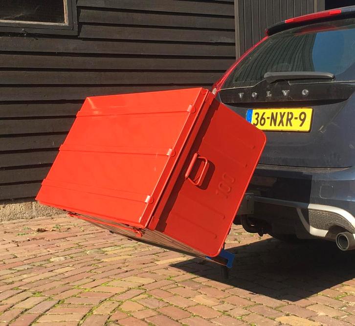 Trekhaakkoffer KANTELBAAR skibox bagagebox trekhaak kist box, Caravans en Kamperen, Camper-accessoires, Zo goed als nieuw, Ophalen of Verzenden