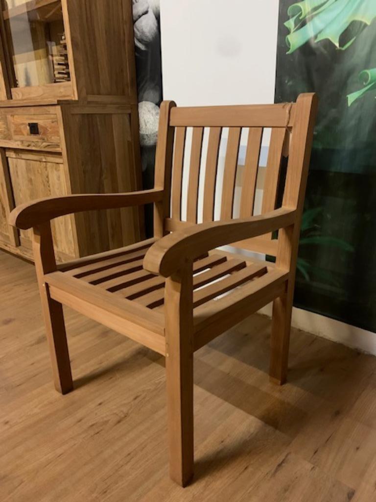 Tuin Blokstoel Teakhout, echt stevige stoel., Ophalen of Verzenden, Nieuw