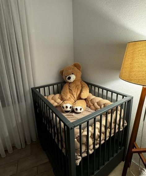 Antraciet Robin 2 Box met lades incl Puck matras, Ophalen, Zo goed als nieuw, Jongetje of Meisje