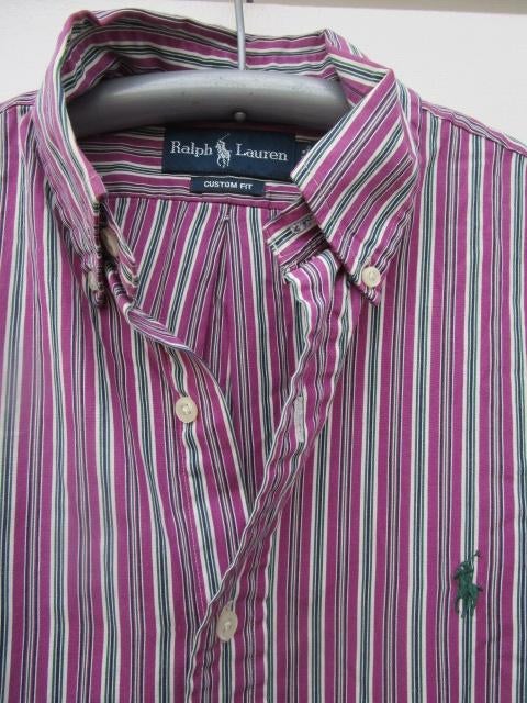 Mooi Ralph Lauren overhemd, Maat S, valt als M, Ophalen, Paars, Ralph Lauren, Halswijdte 39/40 (M)