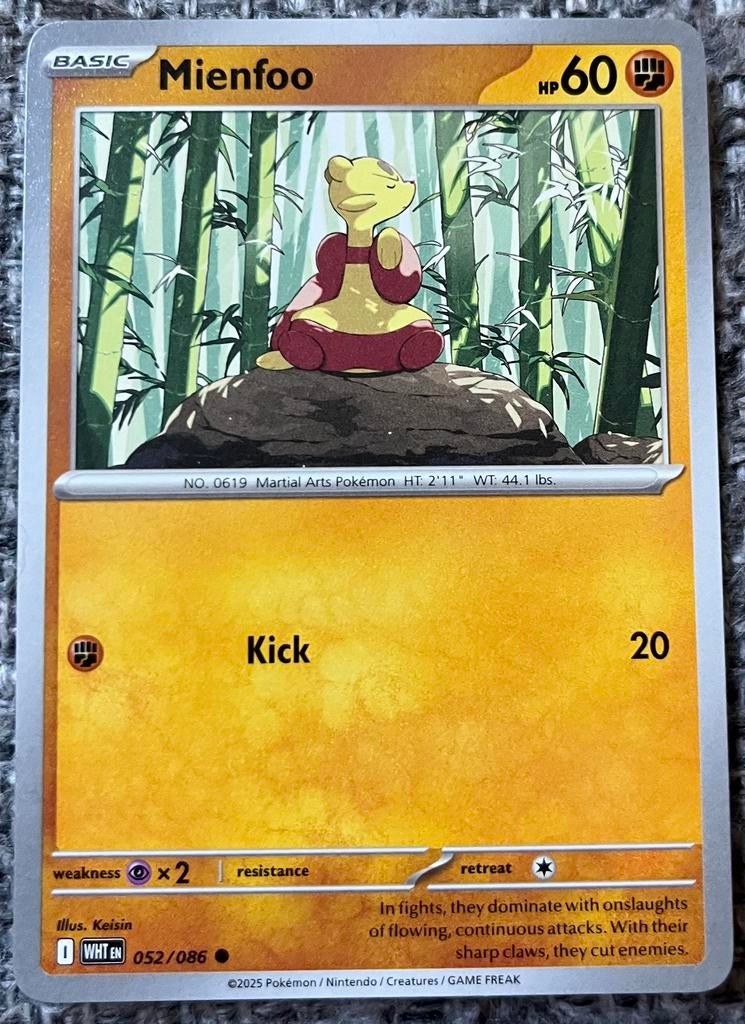 Pokémonkaart van Mienfoo (619) • White Flare (052/086), Verzenden, Nieuw, Losse kaart