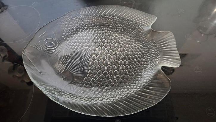Glazen visschaal - Decoratieve schaal in visvorm, Antiek en Kunst, Antiek | Glas en Kristal, Ophalen of Verzenden