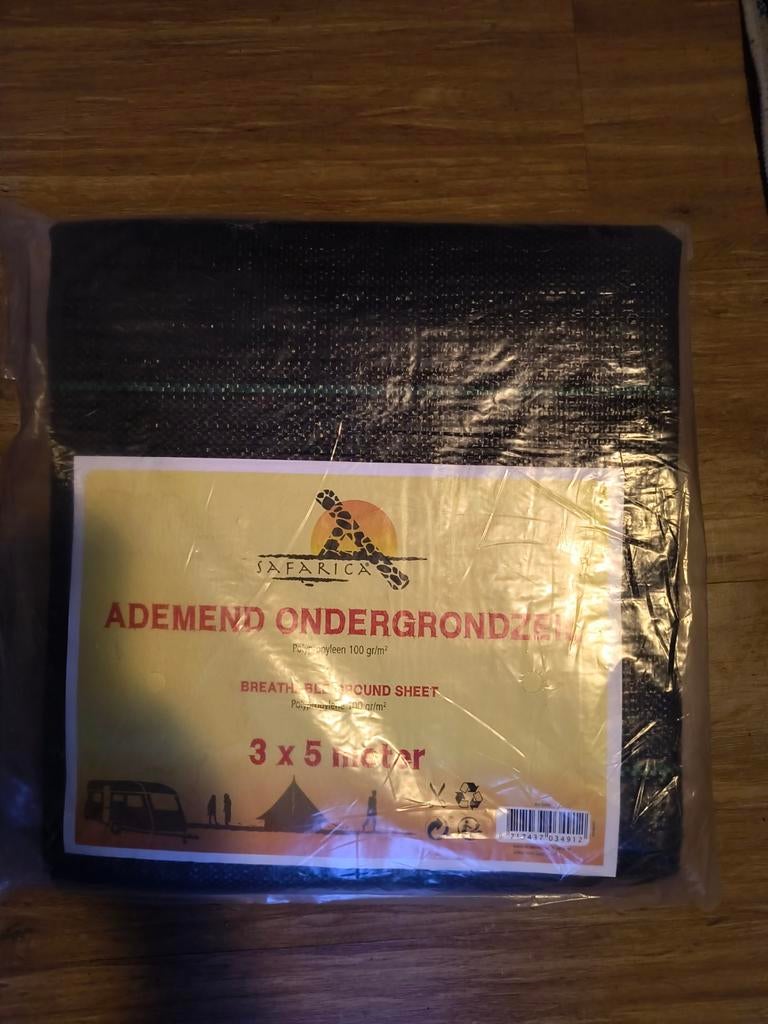 Ademend Ondergrondzeil 3x5m - Safarica, Caravans en Kamperen, Ophalen, Nieuw