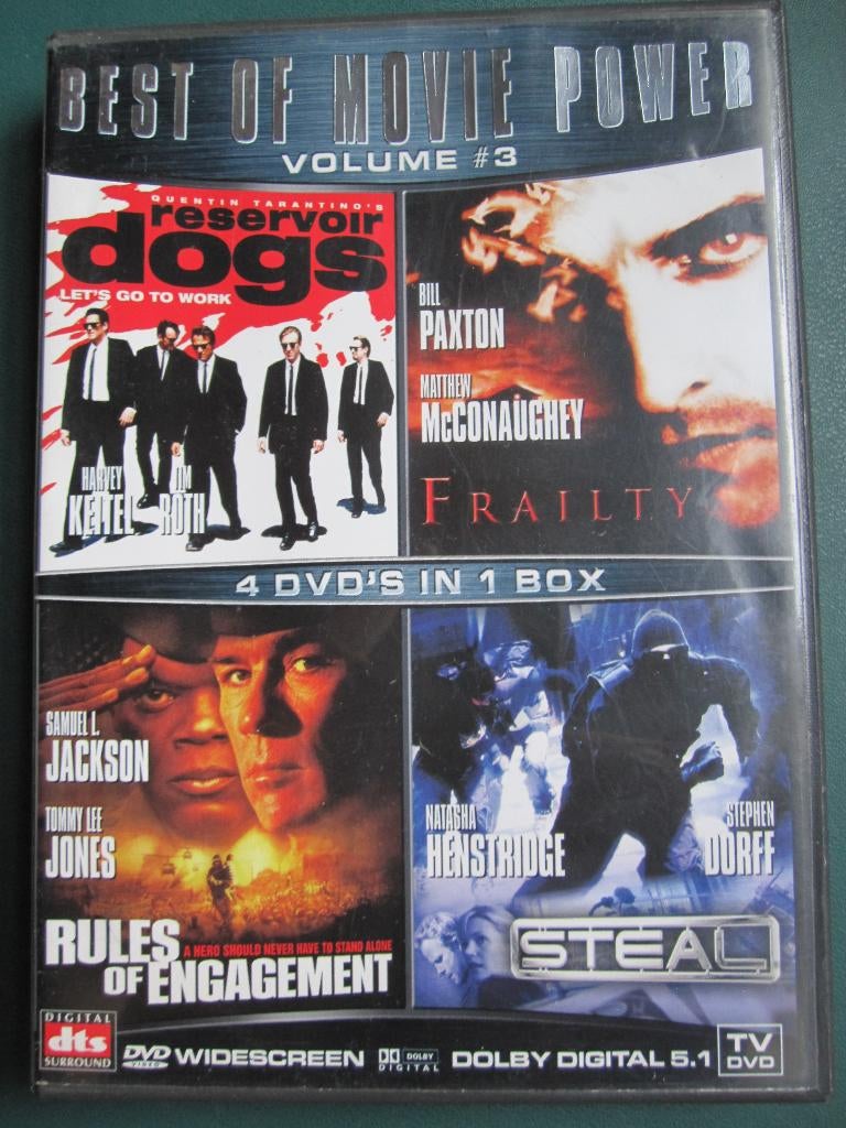 Best of Movie Power 3 (4 films op 4 disc), Vanaf 16 jaar, Boxset, Actie, Ophalen of Verzenden