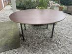 Inklapbare tuintafel rond feesttafel 150 cm, Ophalen, Gebruikt, Rond, Hout