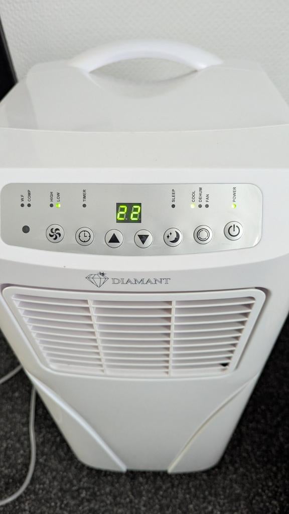 Diamant Mobiele Airco met Afstandsbediening, Witgoed en Apparatuur, Airco's, Ophalen, Gebruikt, Timer, 2 snelheden