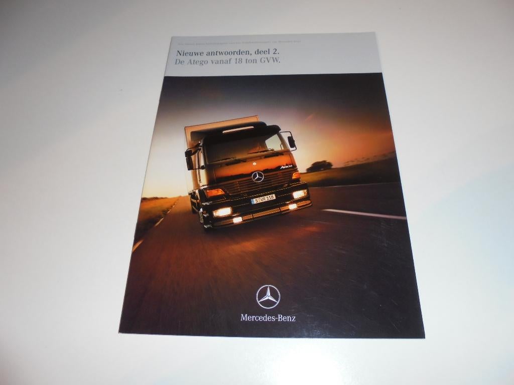 brochure Mercedes Atego  1998, Boeken, Auto's | Folders en Tijdschriften, Ophalen of Verzenden, Nieuw, Mercedes