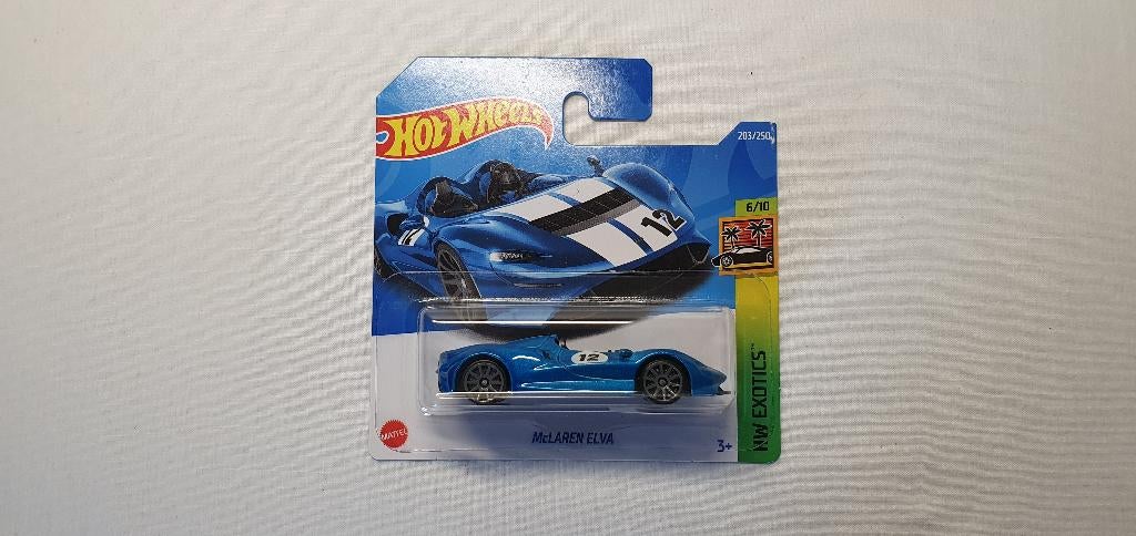 Hot wheels McLaren Elva Blauw, Hobby en Vrije tijd, Modelauto's | Overige schalen, Ophalen of Verzenden, Nieuw, Auto