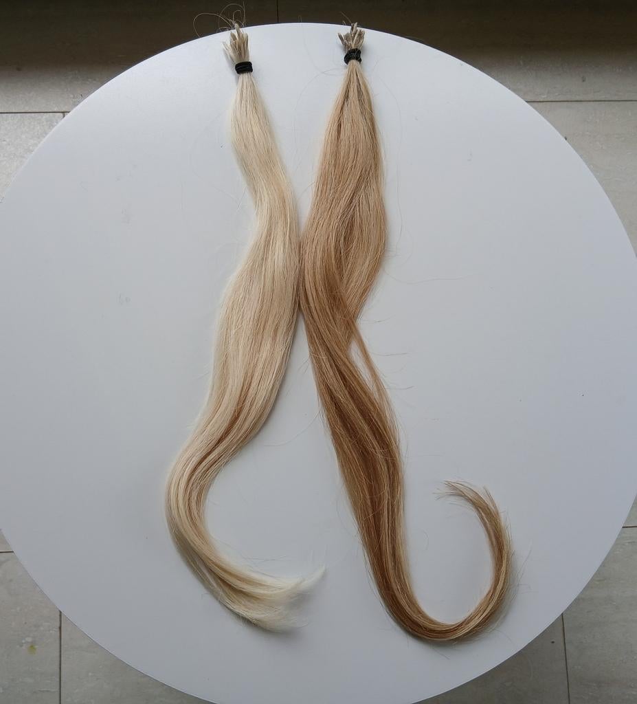 Doe een leuk bod. Plukjes extensions 60 en 50 cm, blond, Ophalen of Verzenden, Nieuw, Pruik of Haarverlenging
