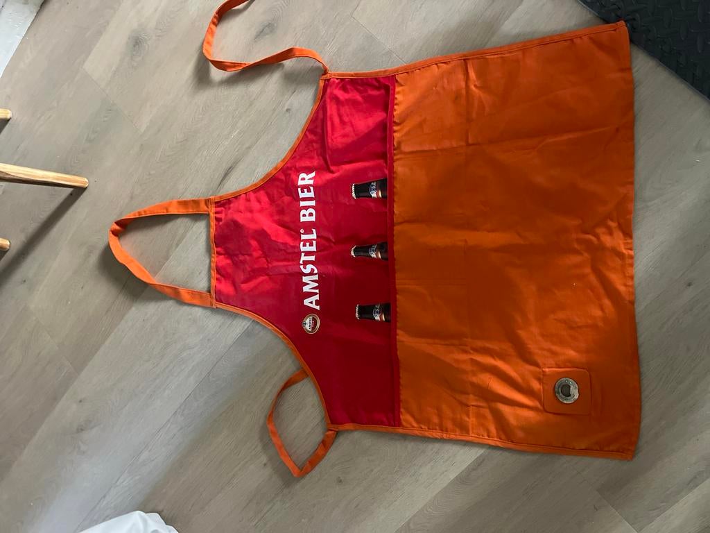 Amstelbier schort oranje rood met opener, Ophalen of Verzenden, Nieuw