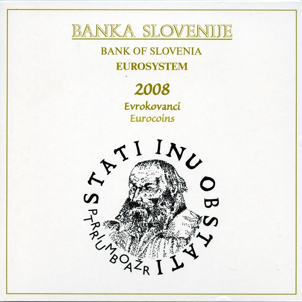 BU set Slovenie 2008 Blister - 1 cent t/m 3 euro (9 munten), Postzegels en Munten, Munten | Europa | Euromunten, Verzenden, Slovenië