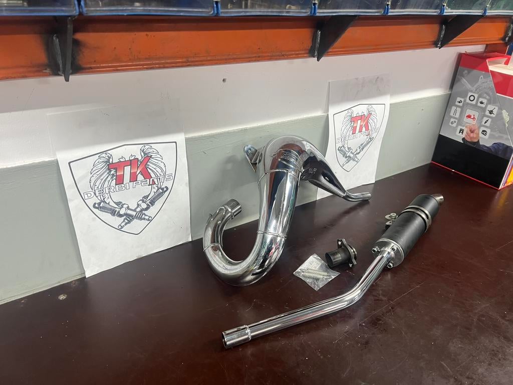 Derbi/aprilia scr corse chrome 50/70 zgan, Uitlaat, Ophalen of Verzenden, Zo goed als nieuw, Nvt