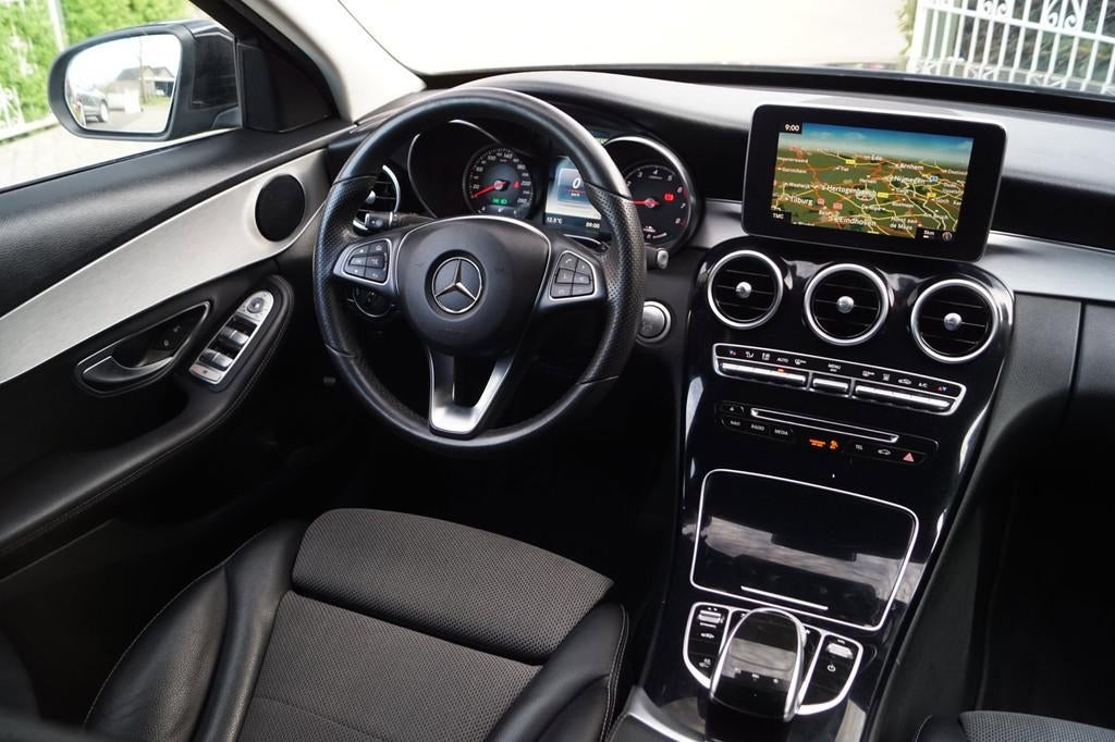 Mercedes-Benz C-klasse 350 e Business Solution Autom Half Le, Automaat, Achterwielaandrijving, Gebruikt, Leder en Stof