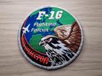 Patch F-16 Fighting Falcon Swirl Collector, Verzenden, Luchtmacht, Nederland, Embleem of Badge
