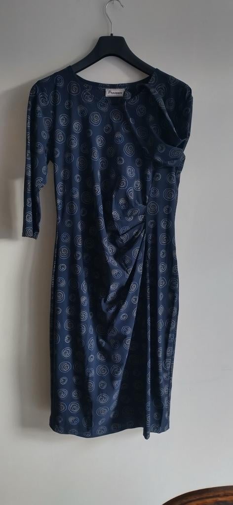 Mooie jurk van Provence mt 42 donker blauw, Blauw, Maat 42/44 (L), Ophalen of Verzenden, Zo goed als nieuw