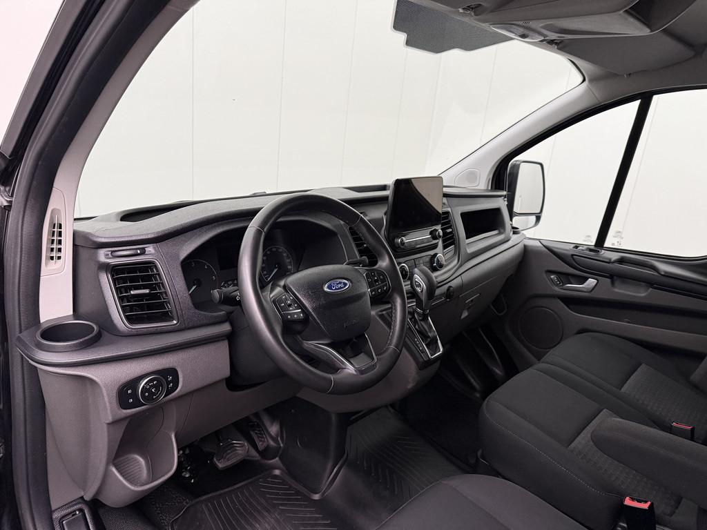Ford Transit Custom 2.0TDCI 130PK Lang Dubbele Cabine | 6-Pe, Auto's, Bestelauto's, 4 cilinders, Zwart, Origineel Nederlands, Diesel