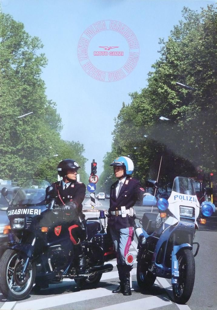 Folder MOTO GUZZI Police Carabinieri Army V50 1995, Ophalen of Verzenden, Moto Guzzi