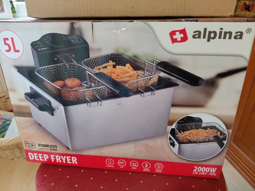 Alpina frituurpan NIEUW  5 liter, 4 liter of meer, Ophalen of Verzenden, Nieuw, Duo-friteuse