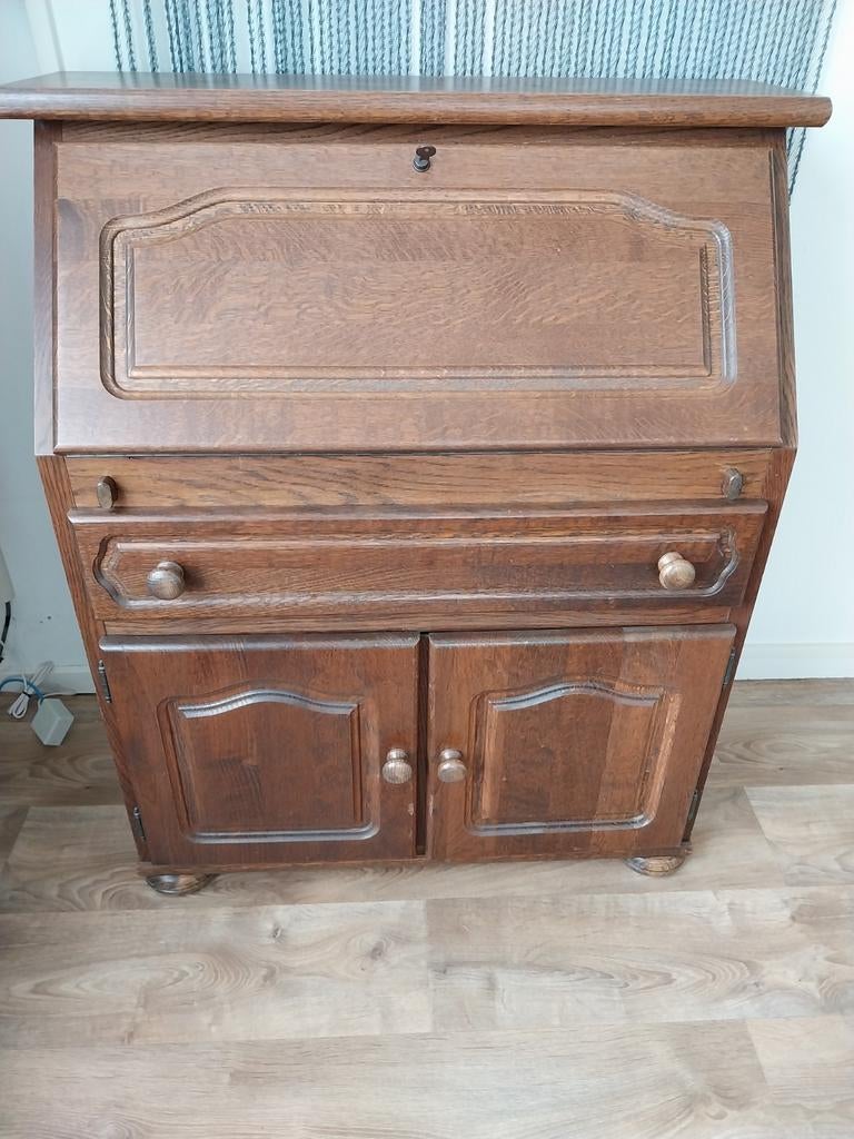 Massief eiken secretaire bureau, Ophalen
