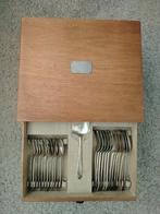 Verzilverde bestek cassette Gerozilver in houten kist, Ophalen of Verzenden