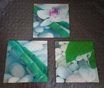 3 mooie Glas Schilderijen Orchidee Bamboe Witte Stenen 30x30, Ophalen, Minder dan 50 cm, Gebruikt, Schilderij