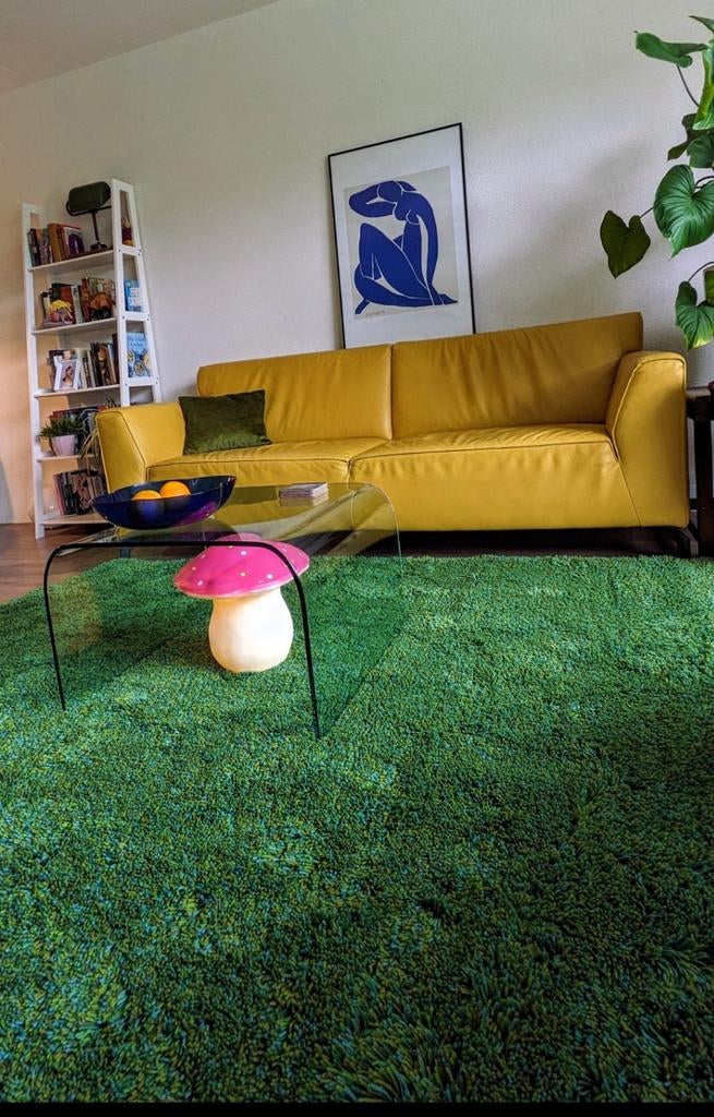 Groen tapijt Brink en campman, 200 cm of meer, Ophalen of Verzenden, Zo goed als nieuw, 200 cm of meer