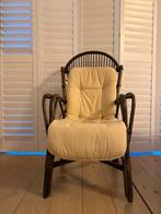 Vintage Wooden lounge chair with cushion, Ophalen, Zo goed als nieuw, 75 tot 100 cm