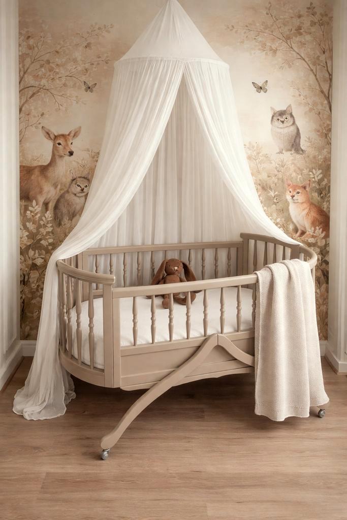 Vintage Retro Nostalgische Wieg incl.matras en Zwenkwielen, Kinderen en Baby's, Babywiegjes en Ledikanten, Wieg, Ophalen