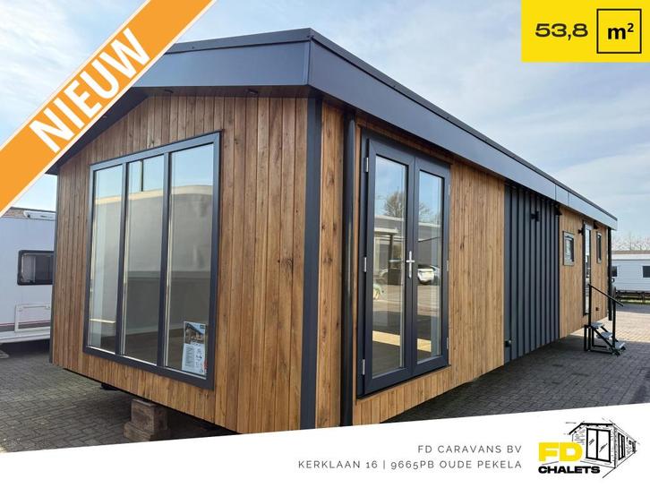 FD Chalet Falcon 12.50x4.30 3 Slpk DG VV Incl. Transport, Caravans en Kamperen, Stacaravans, tot en met 6