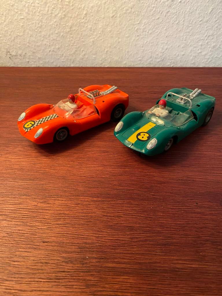 Fleischmann 3210 raceauto's - Set van 2, Overige merken, Gebruikt, Auto, 1:32 tot 1:50