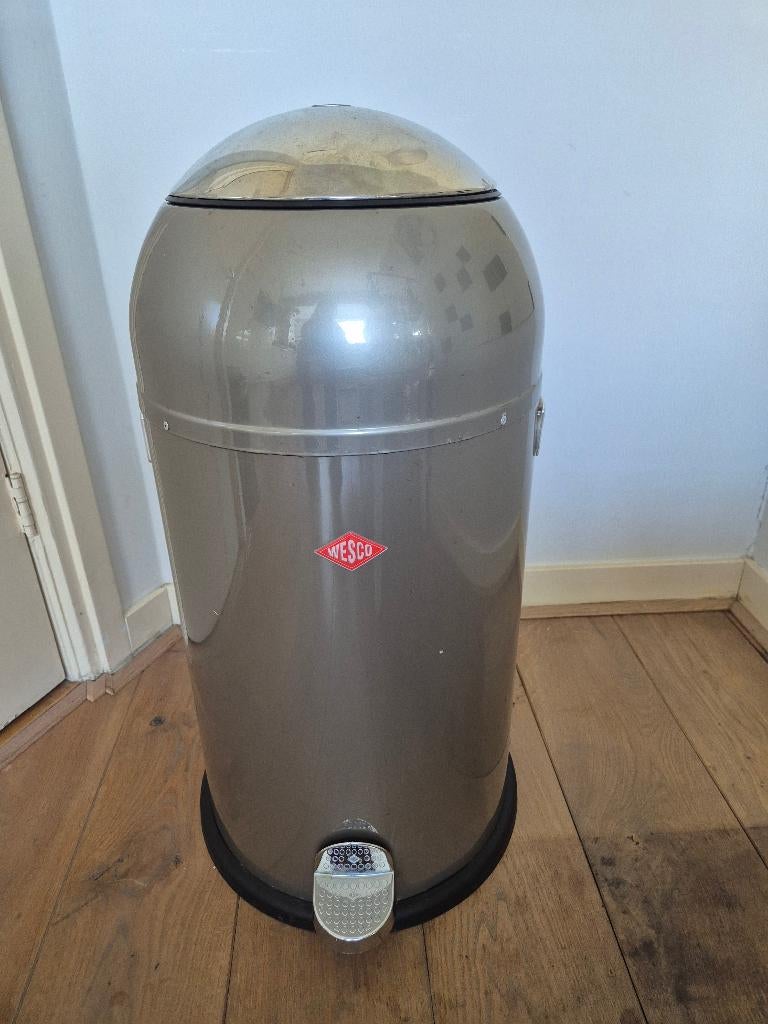 Wesco prullenbak 50L, Ophalen, Gebruikt, Met pedaal, 50 tot 75 cm