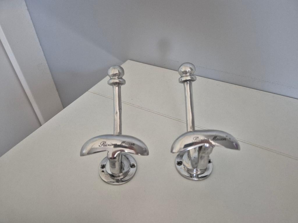 Riviera Maison (Wand) Haken (2x), Nieuw, Minder dan 100 cm, Metaal, Ophalen