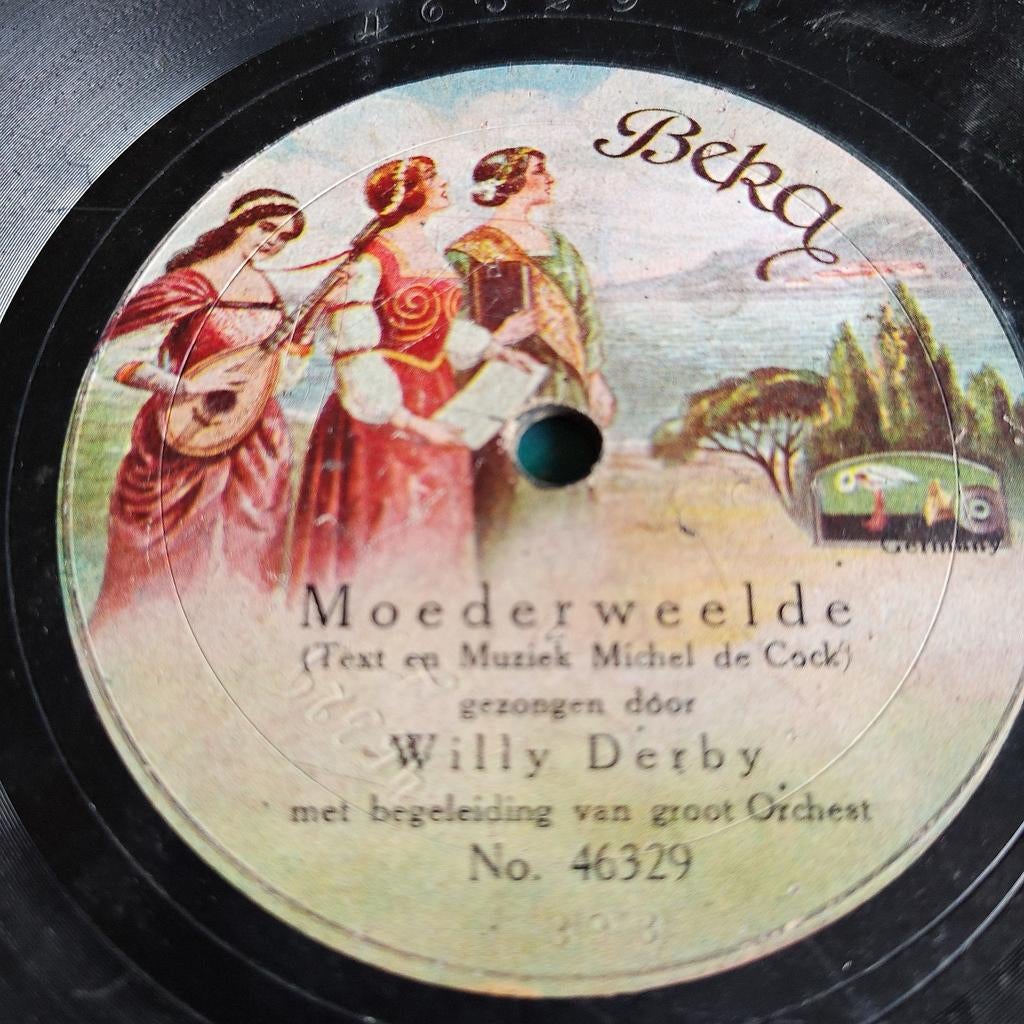 Willy Derby - Moederweelde / Dansmanie (Beka 78 toeren), Ophalen of Verzenden, Gebruikt, 10 inch