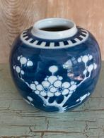 Vintage gemberpot. Blauw wit. Prunus decor. China porselein., Ophalen