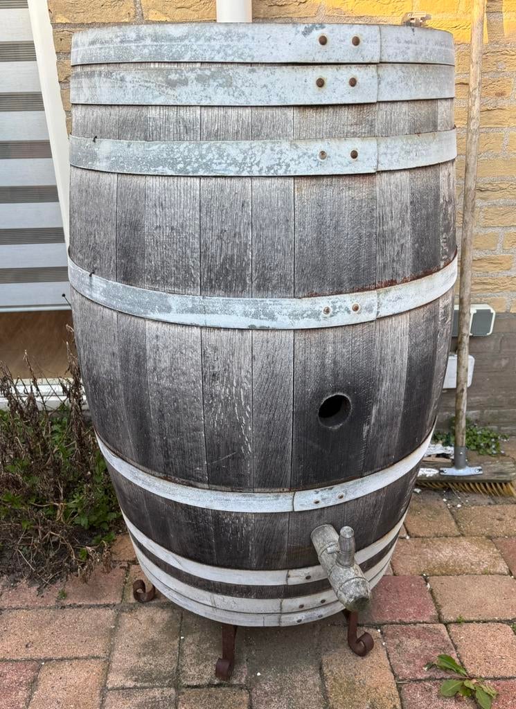 Grote houten regenton, Tuin en Terras, 150 liter of meer, Ophalen, Gebruikt, Hout