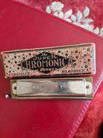 Vintage Hohner Super Chromonica mondharmonica met doosje, Ophalen, Gebruikt, Met koffer of doosje, C-mondharmonica