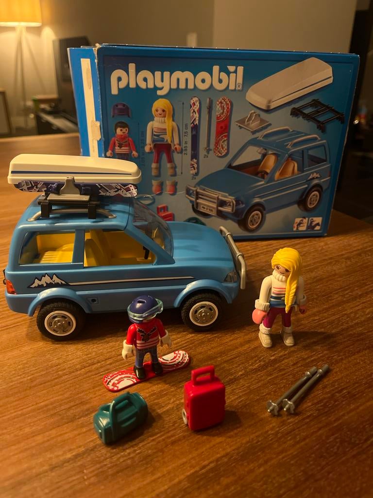 Playmobil Ski Familie Fun 9281 - Auto & Poppetjes, Ophalen of Verzenden, Gebruikt, Complete set